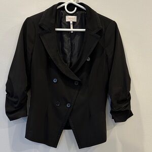 Laundry By Shelli Segal Black Double-Breasted Blazer